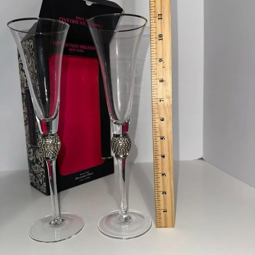 Christian Siriano New York Decorative Champagne Flute Set